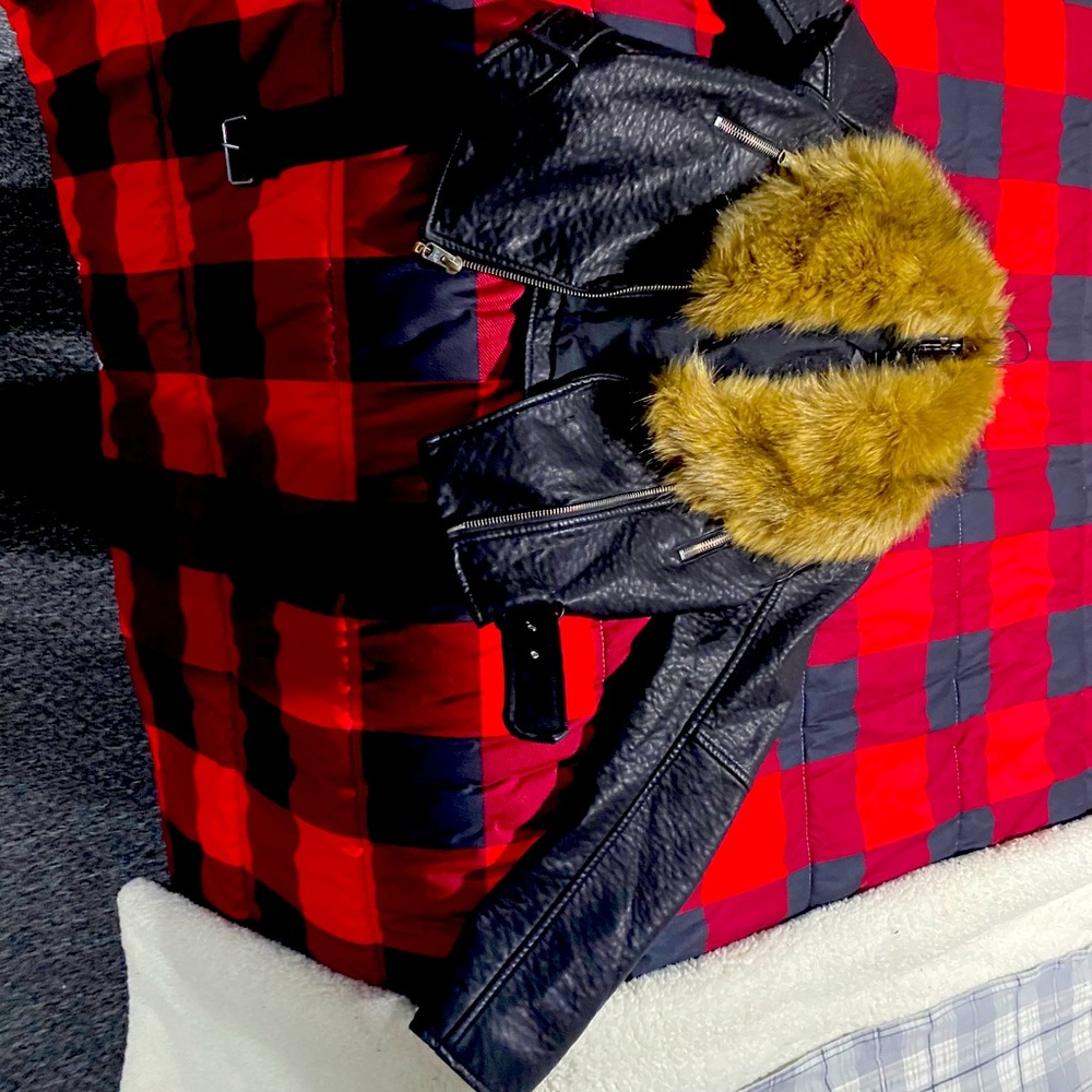 Abercrombie NWT faux leather biker jacket